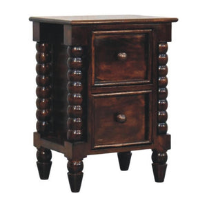 Spindle Duo Bedside Table | Textured Bedroom Storage