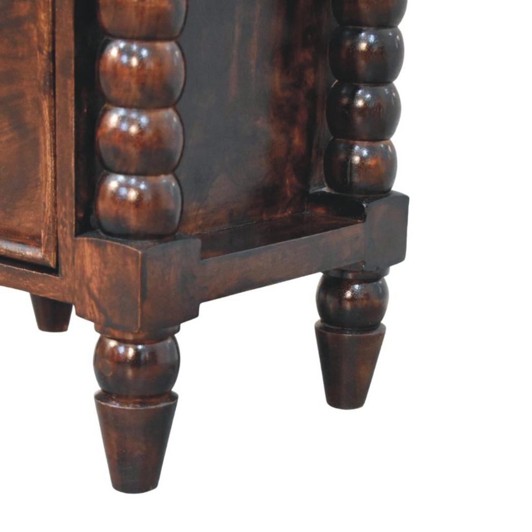 Spindle Duo Bedside Table | Textured Bedroom Storage