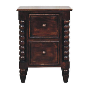 Spindle Duo Bedside Table | Textured Bedroom Storage
