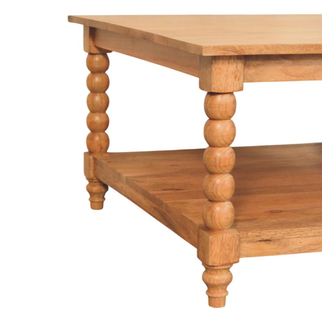 Spindle Golden Teak Coffee Table | Spindle Detailing | Living Room Furniture