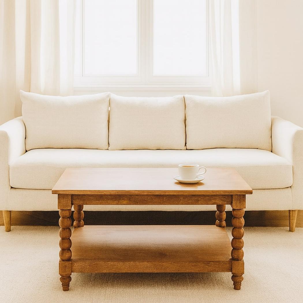 Spindle Golden Teak Coffee Table | Spindle Detailing | Living Room Furniture