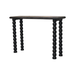 Spindle Linear Console Table | Solid Mango Wood | Sculptural Legs
