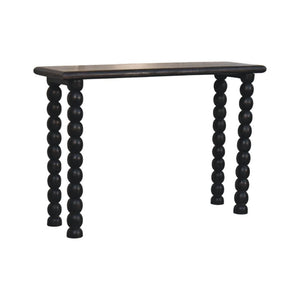 Spindle Linear Console Table | Solid Mango Wood | Sculptural Legs