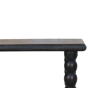 Spindle Linear Console Table | Solid Mango Wood | Sculptural Legs