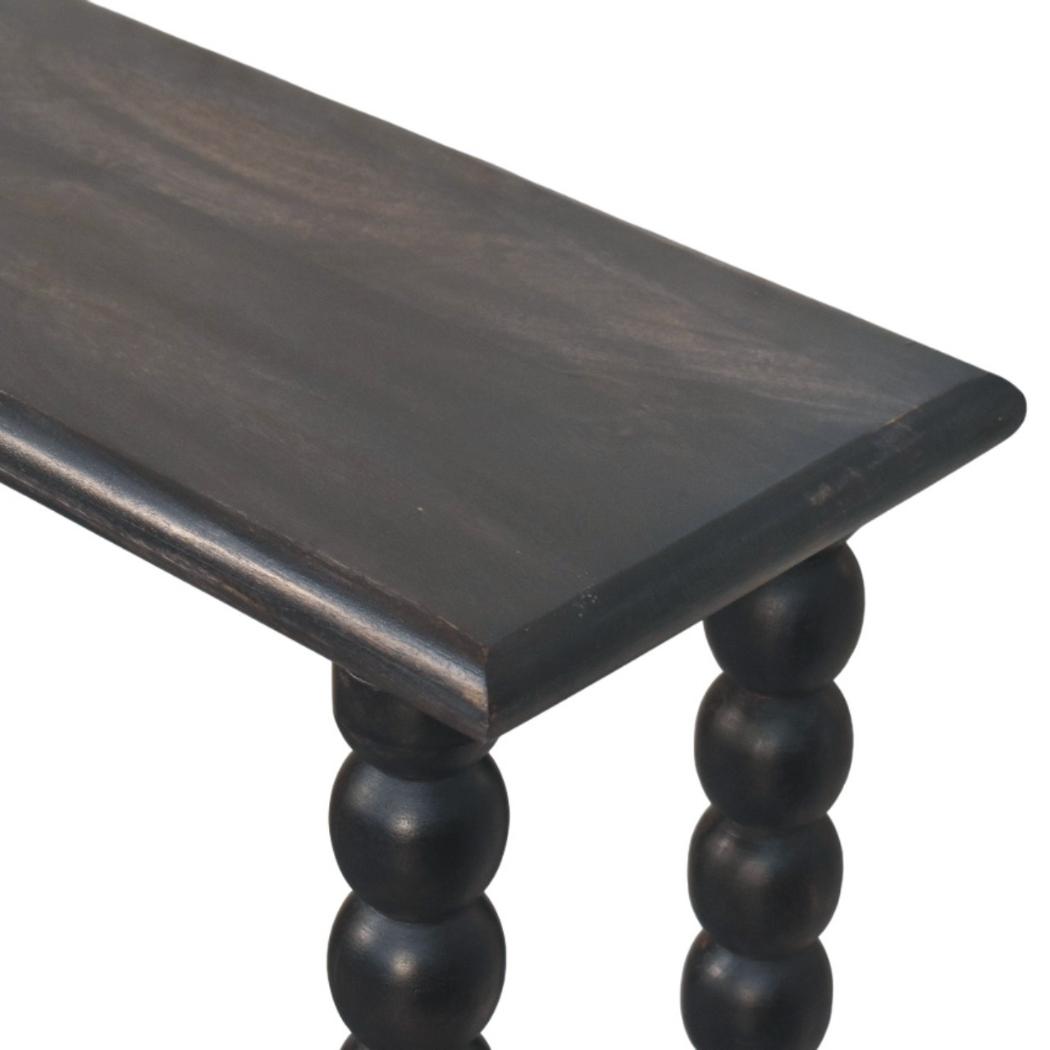 Spindle Linear Console Table | Solid Mango Wood | Sculptural Legs