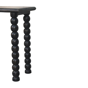 Spindle Linear Console Table | Solid Mango Wood | Sculptural Legs