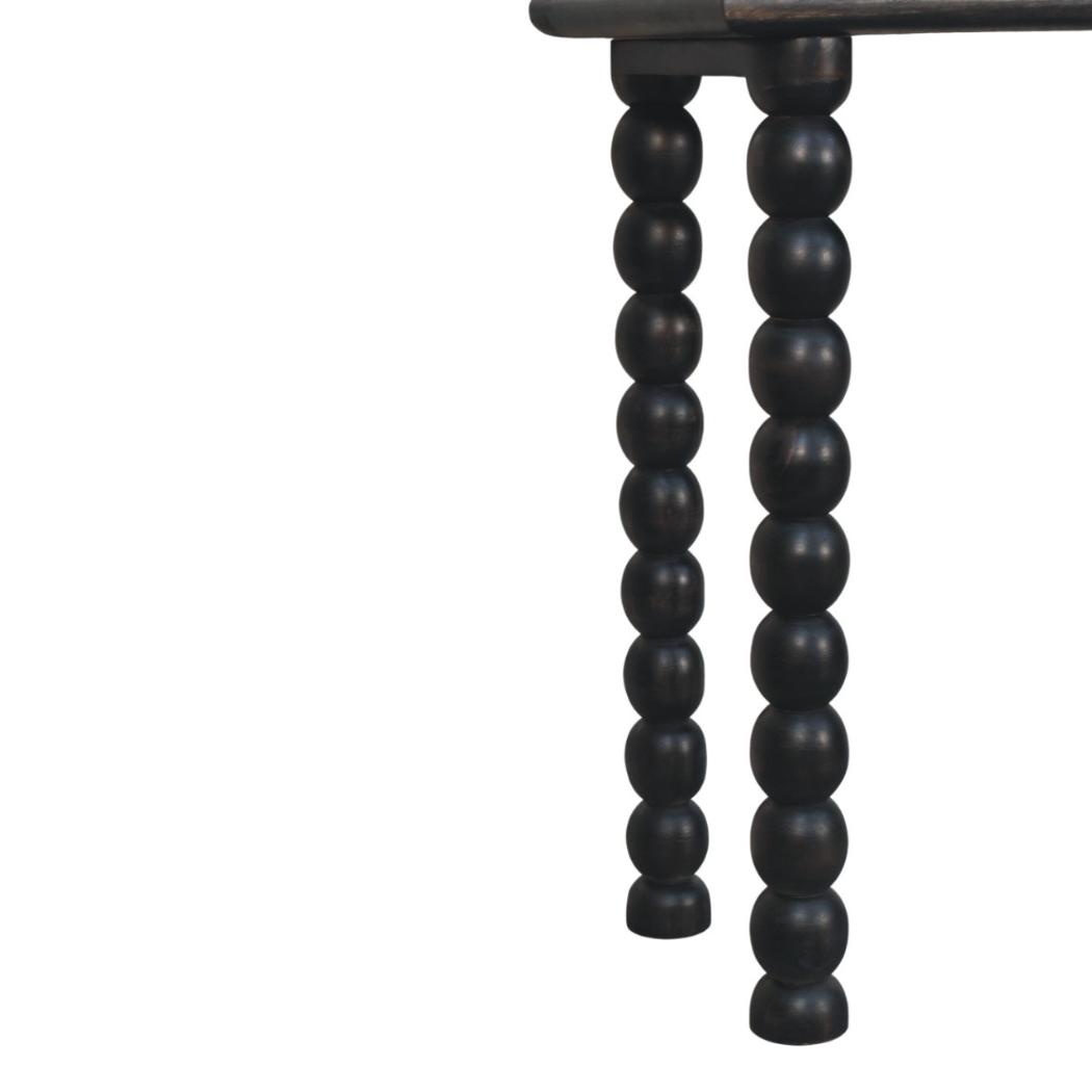 Spindle Linear Console Table | Solid Mango Wood | Sculptural Legs