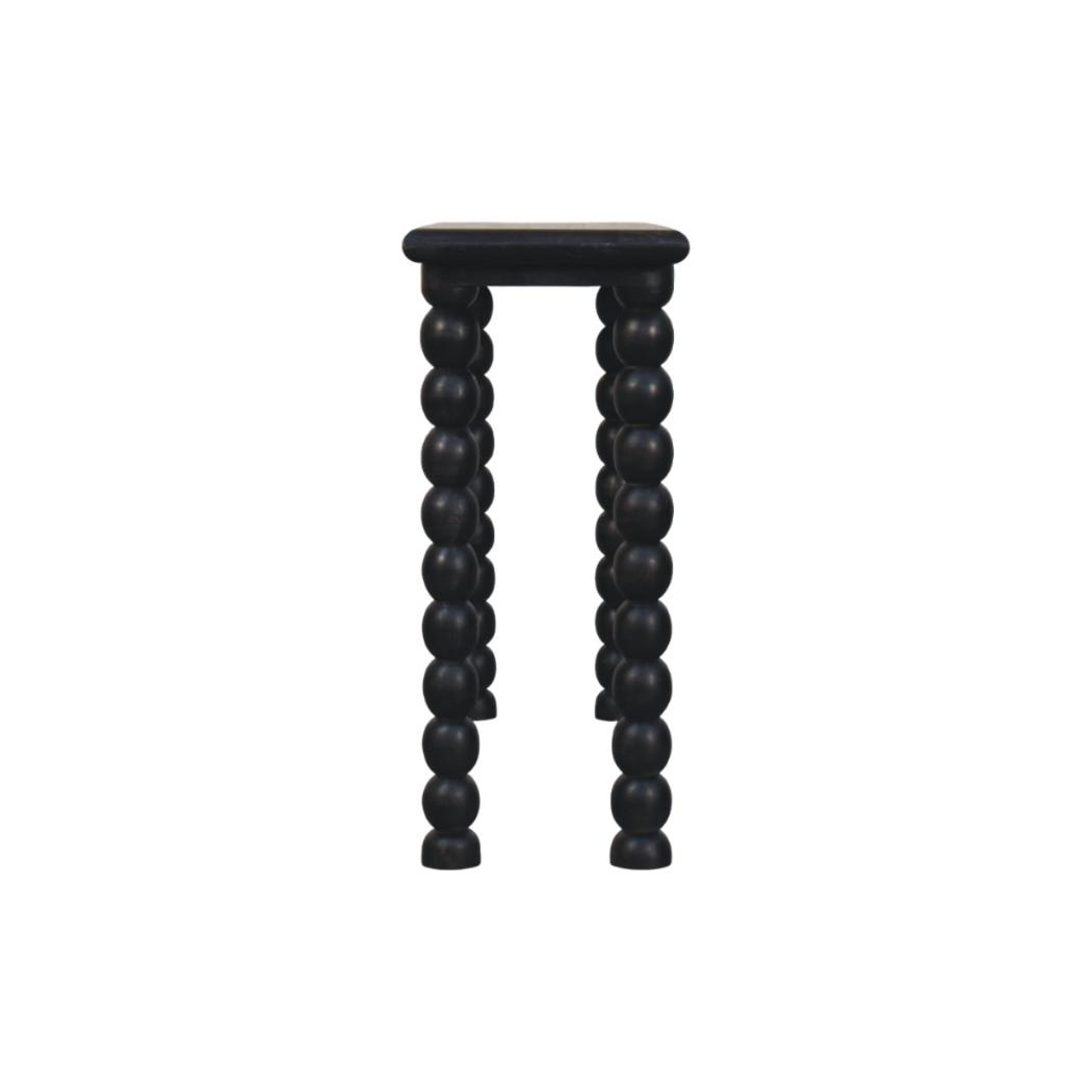 Spindle Linear Console Table | Solid Mango Wood | Sculptural Legs