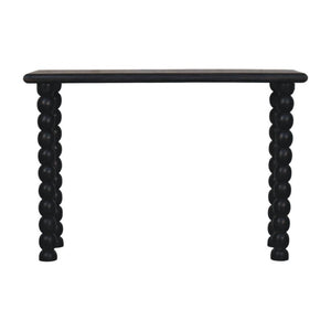 Spindle Linear Console Table | Solid Mango Wood | Sculptural Legs