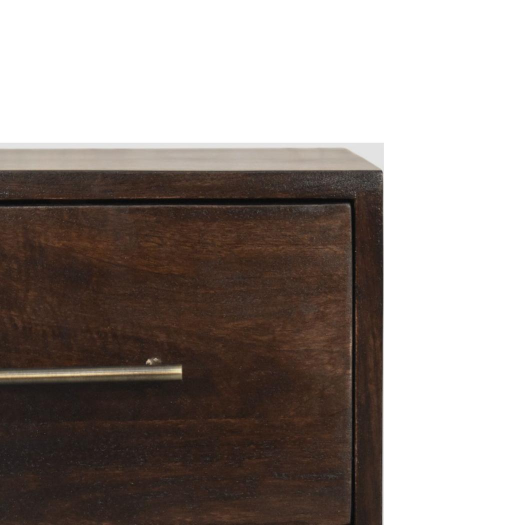 Spindle Mocha Bedside Table | Warm Finish | Classic Bedroom Furniture