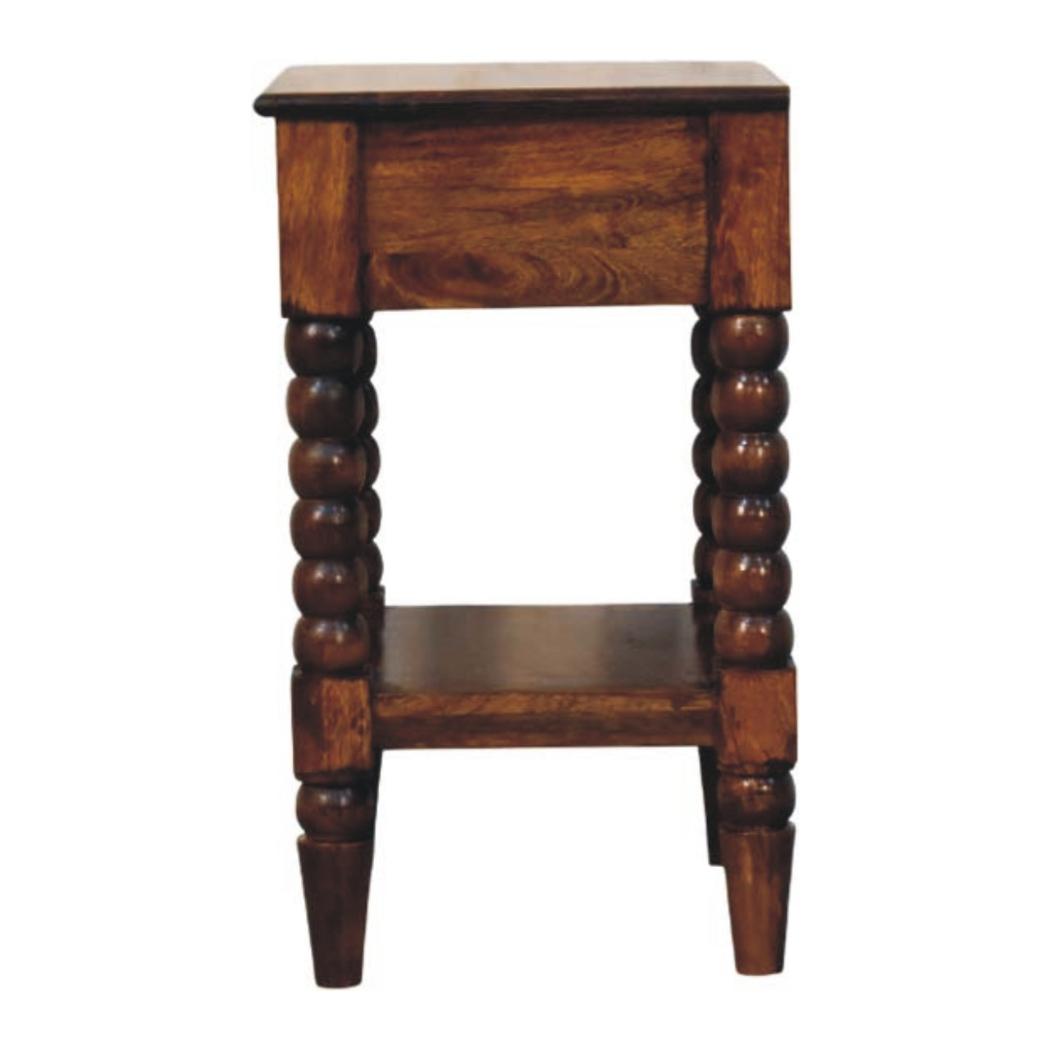 Spindle One-Drawer Side Table | Textured Accent Furniture
