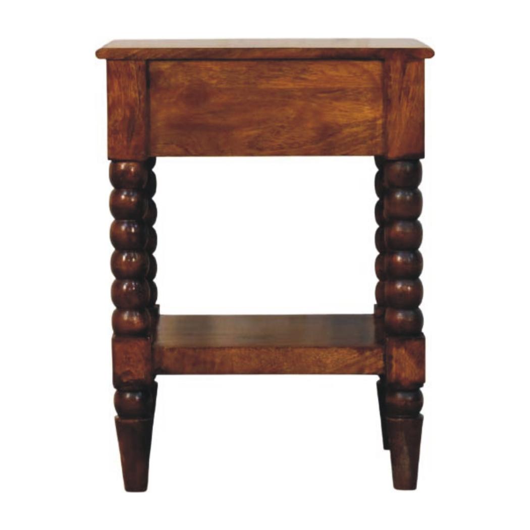 Spindle One-Drawer Side Table | Textured Accent Furniture