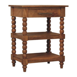 Spindle Side Table | Solid Wood Accent Table