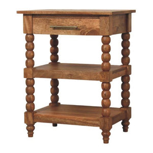 Spindle Side Table | Solid Wood Accent Table