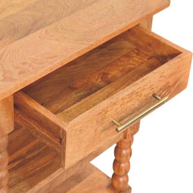 Spindle Side Table | Solid Wood Accent Table