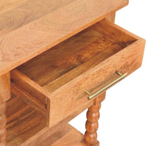 Spindle Side Table | Solid Wood Accent Table