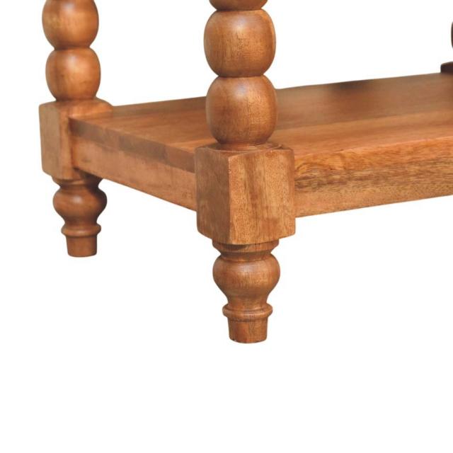 Spindle Side Table | Solid Wood Accent Table