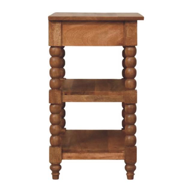 Spindle Side Table | Solid Wood Accent Table