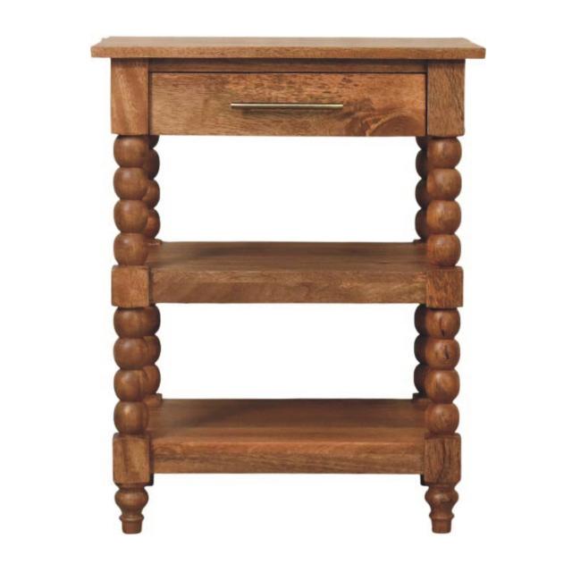 Spindle Side Table | Solid Wood Accent Table
