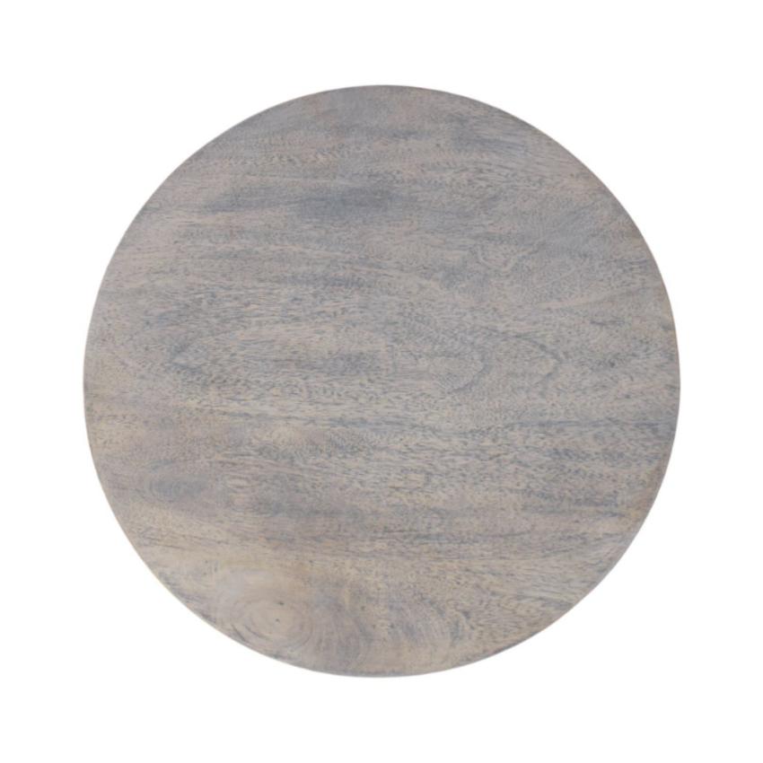 Spindle Washed Round Table | Solid Wood Accent Table