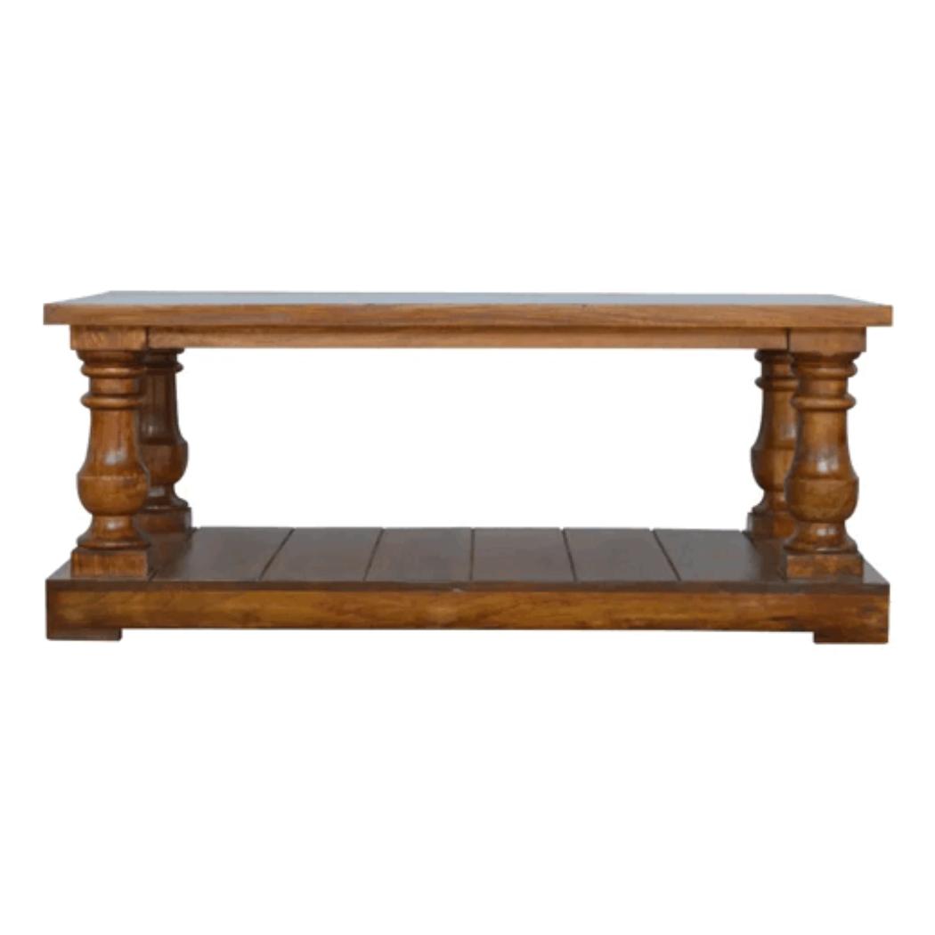 Square Turned Country Coffee Table | Classic Design | Living Room Centrepiece