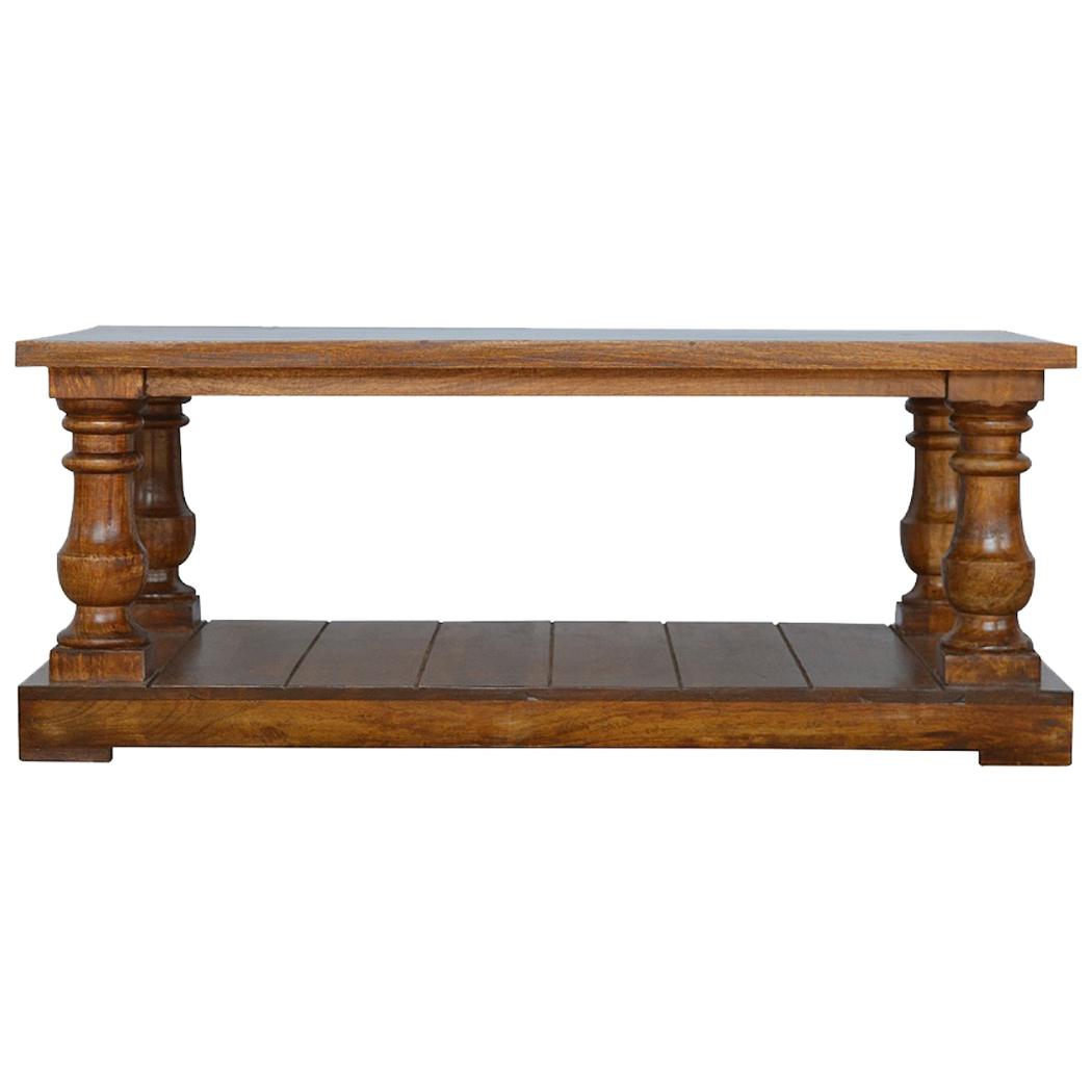 Square Turned Country Coffee Table | Classic Design | Living Room Centrepiece