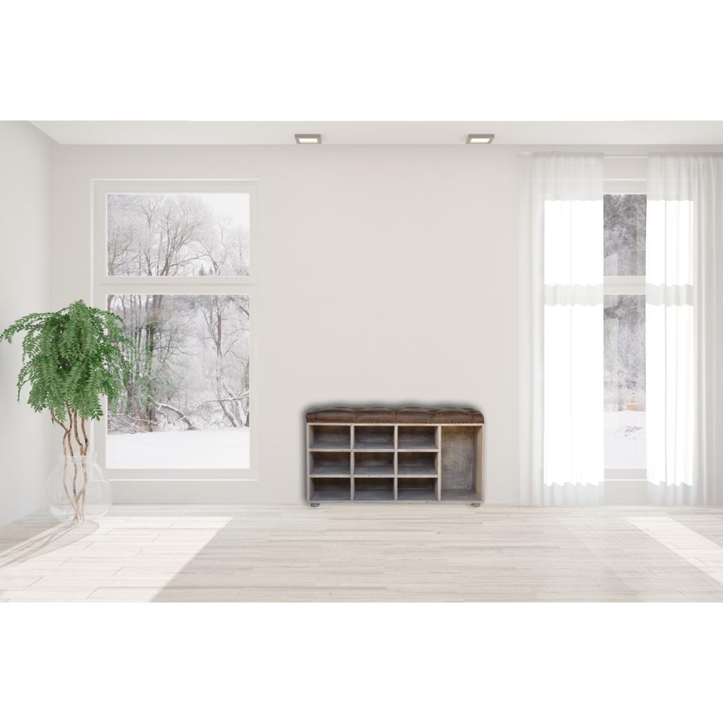 Stone Open Storage Bench