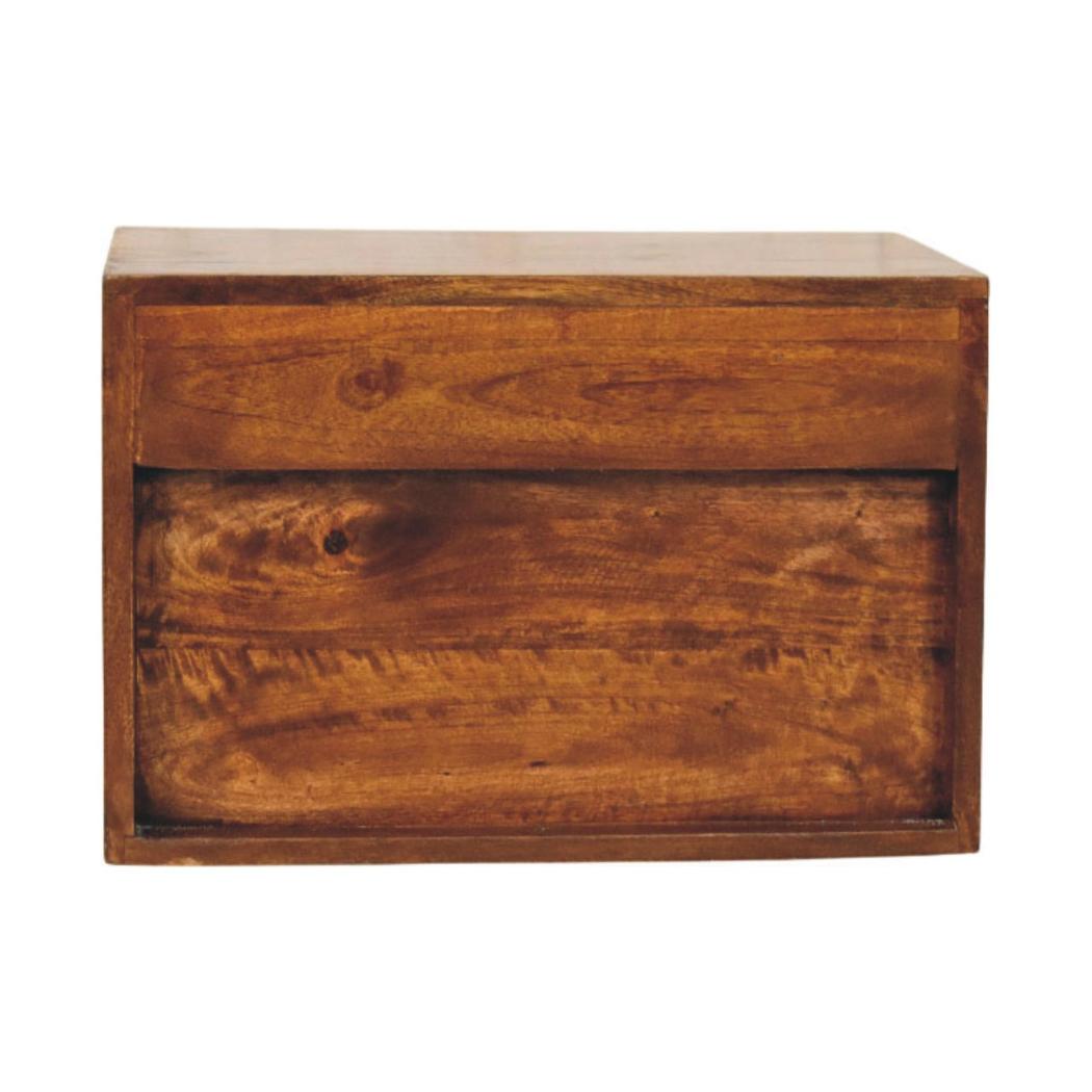 Sunburst Wall-Mounted Bedside Table | Floating Storage | Textured Design
