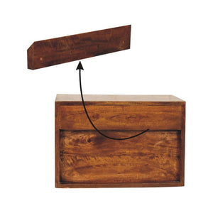 Sunburst Wall-Mounted Bedside Table | Floating Storage | Textured Design