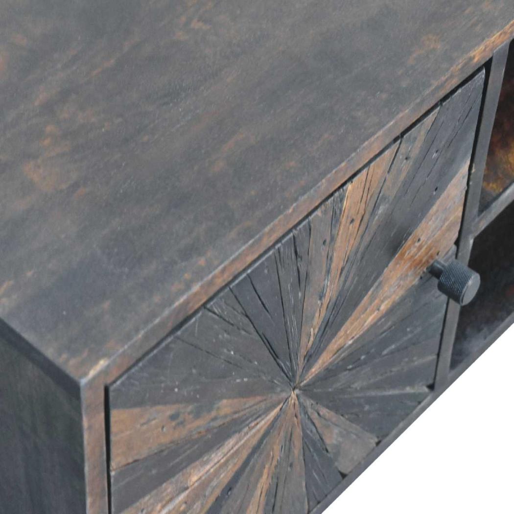 Sunrise Ball TV Unit | Walnut Finish | Sculptural Media Storage