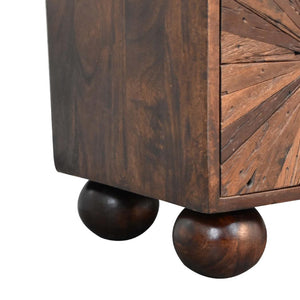 Sunrise Ball TV Unit | Walnut Finish | Sculptural Media Storage