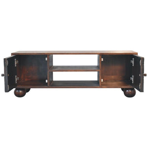 Sunrise Ball TV Unit | Walnut Finish | Sculptural Media Storage