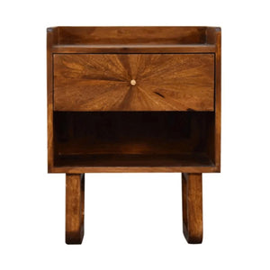 Sunrise Open Bedside Table | Chestnut Finish | Open Bedroom Storage