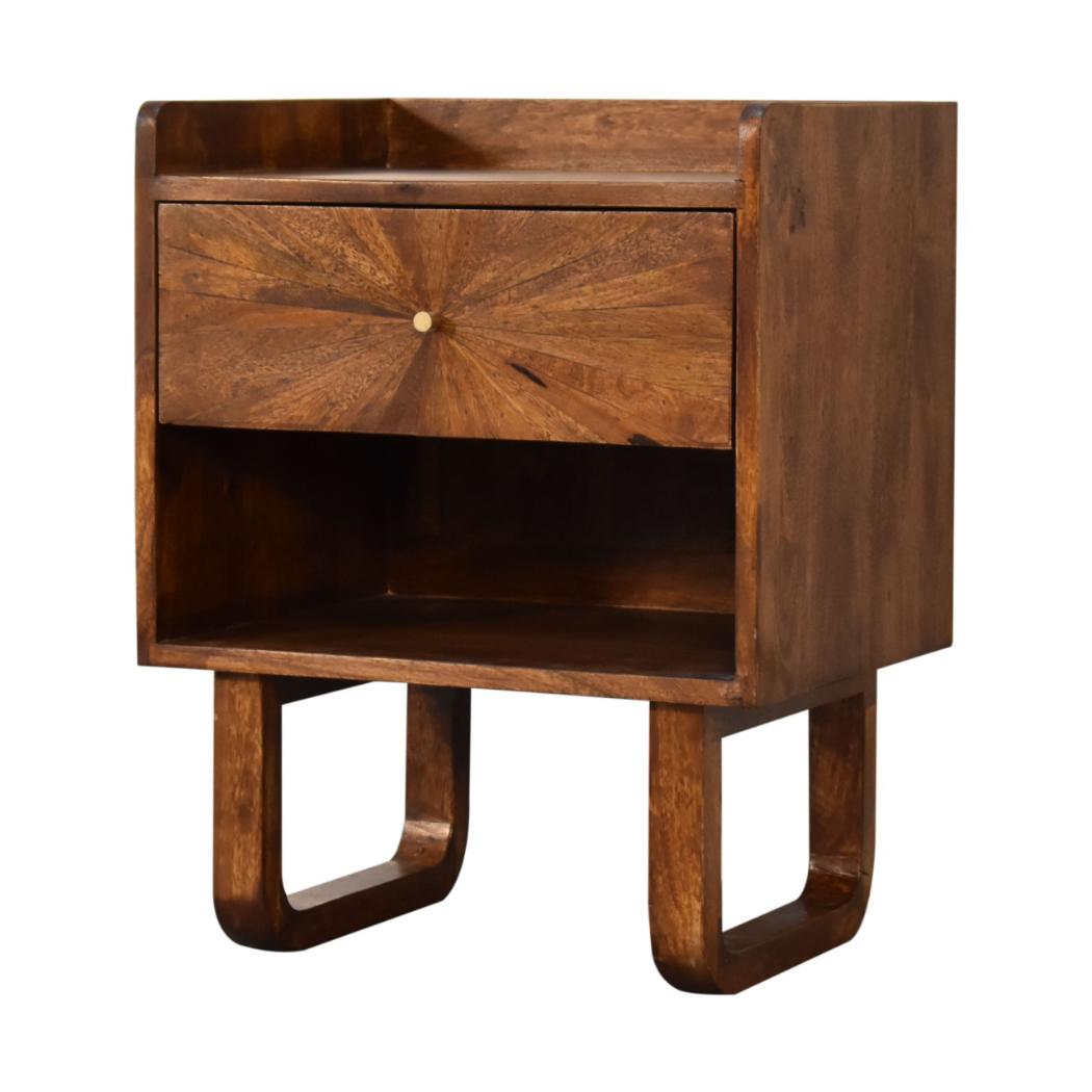 Sunrise Open Bedside Table | Chestnut Finish | Open Bedroom Storage