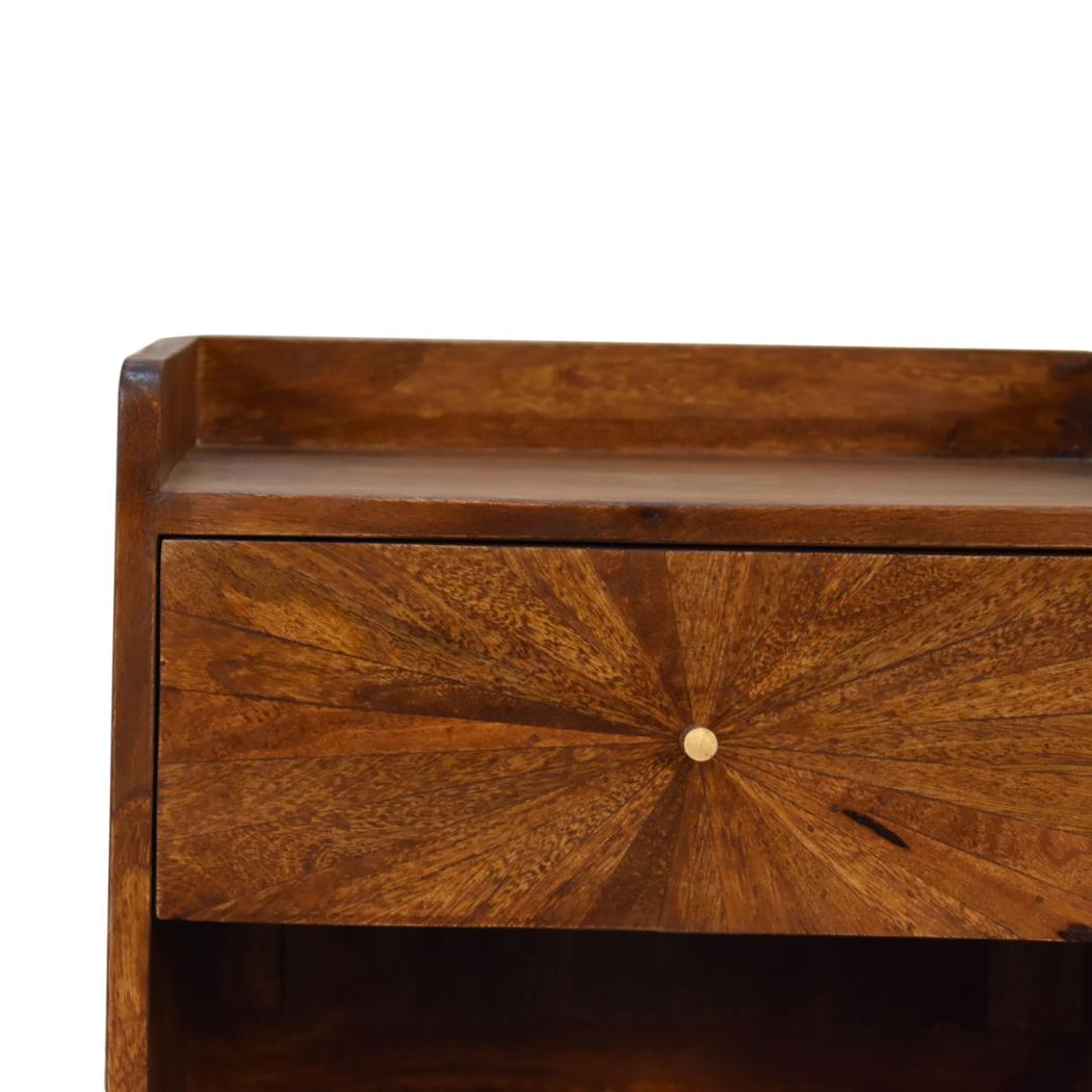 Sunrise Open Bedside Table | Chestnut Finish | Open Bedroom Storage