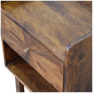 Sunrise Open Bedside Table | Chestnut Finish | Open Bedroom Storage