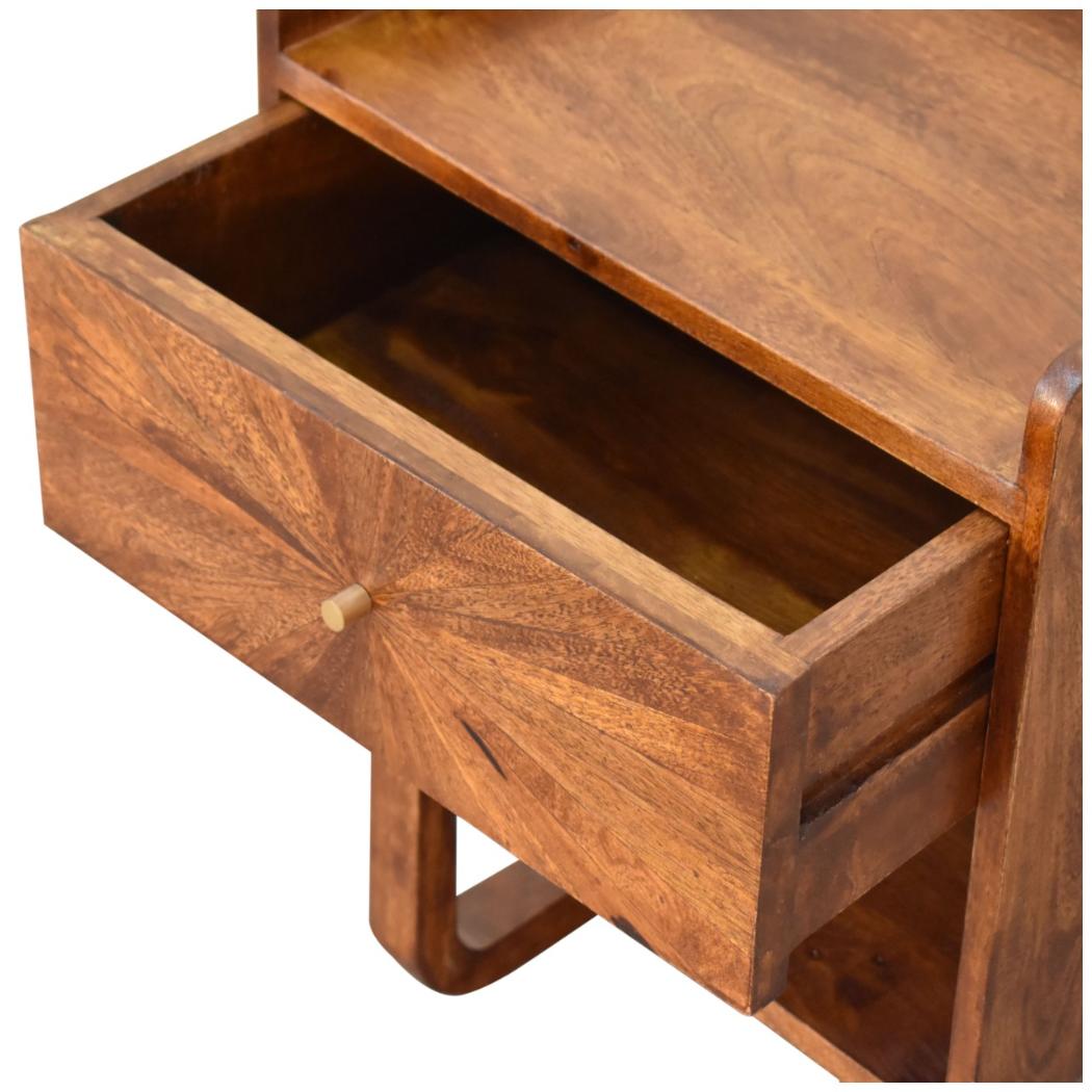 Sunrise Open Bedside Table | Chestnut Finish | Open Bedroom Storage