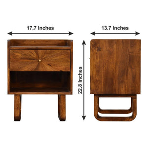 Sunrise Open Bedside Table | Chestnut Finish | Open Bedroom Storage