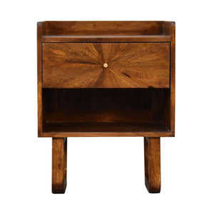 Sunrise Open Bedside Table | Chestnut Finish | Open Bedroom Storage