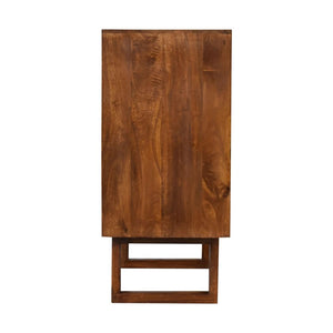 Sunrise Storage Cabinet | Solid Mango Wood | Chestnut Finish | U-Shape Design