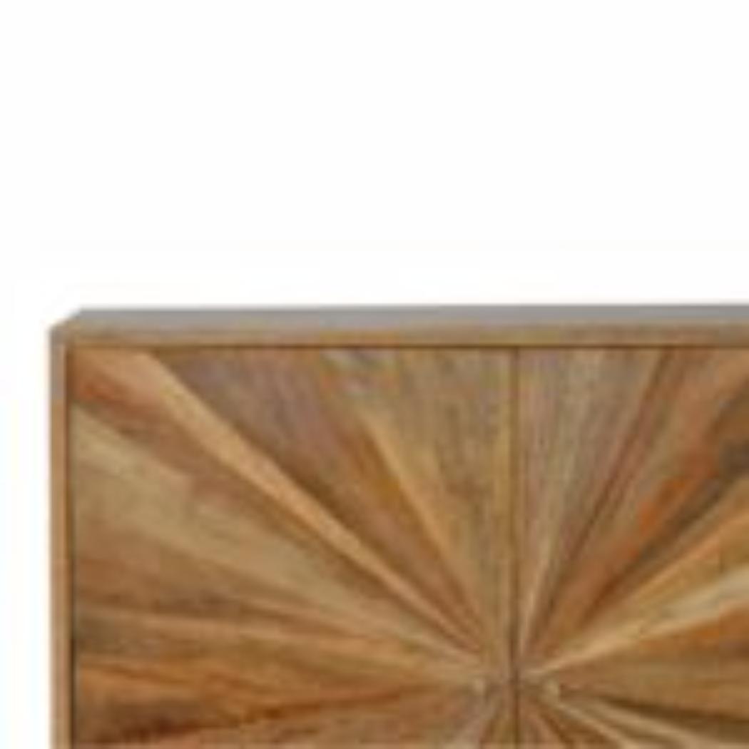 Sunrise Storage Cabinet | Solid Mango Wood | Patterned Accent Furniture