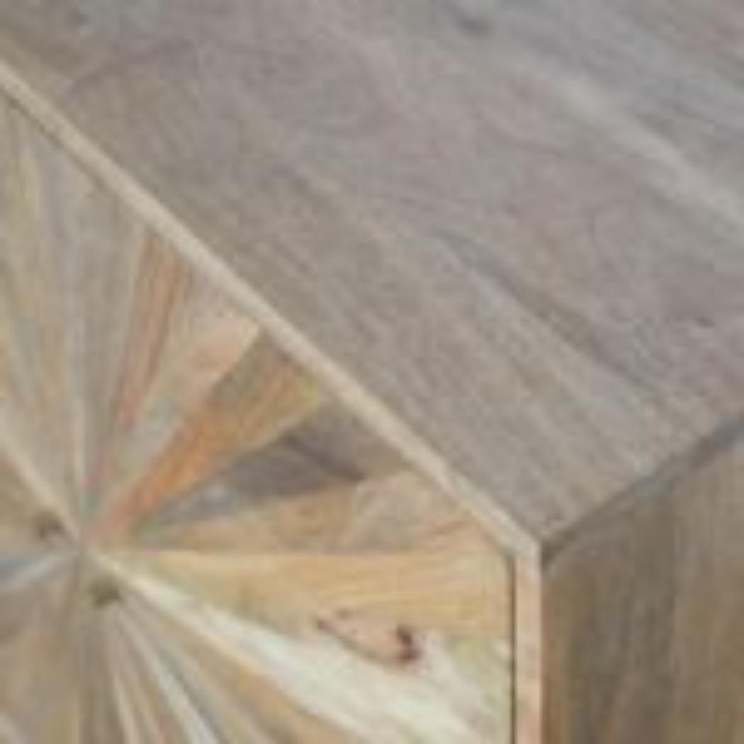 Sunrise Storage Cabinet | Solid Mango Wood | Patterned Accent Furniture
