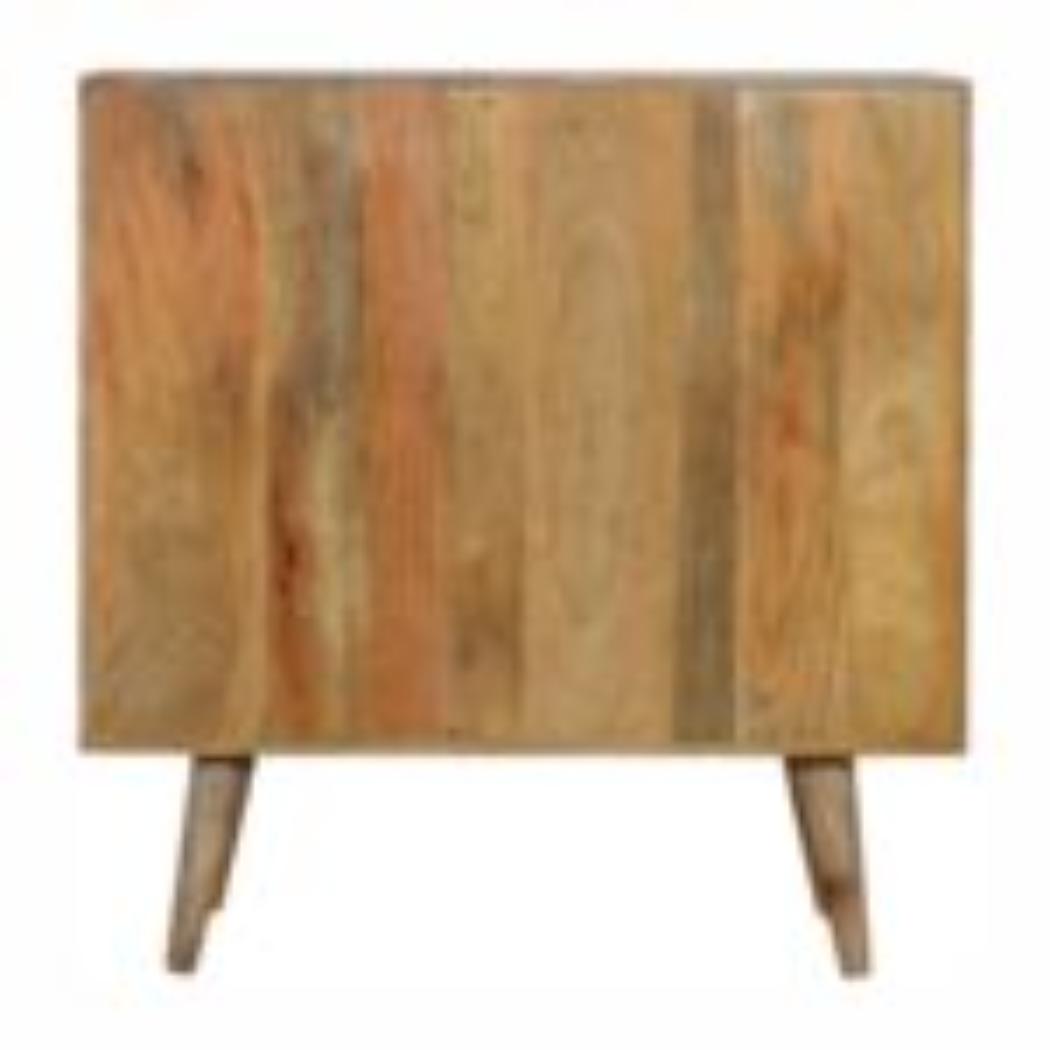 Sunrise Storage Cabinet | Solid Mango Wood | Patterned Accent Furniture
