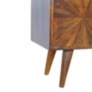 Sunrise TV Stand | Solid Mango Wood | Chestnut Finish | Media Storage Unit