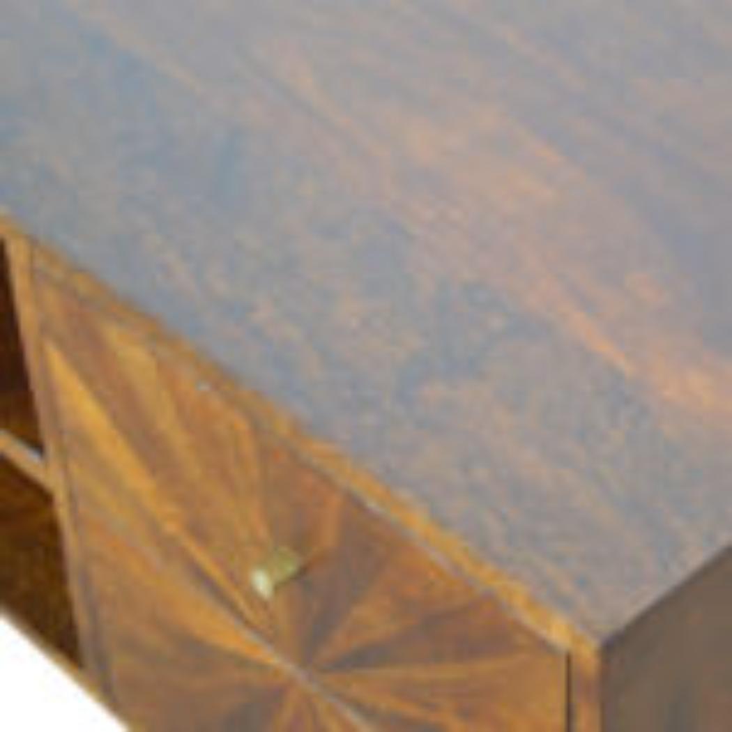 Sunrise TV Stand | Solid Mango Wood | Chestnut Finish | Media Storage Unit