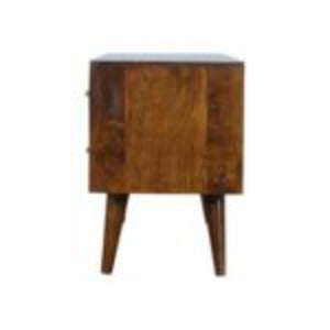 Sunrise TV Stand | Solid Mango Wood | Chestnut Finish | Media Storage Unit