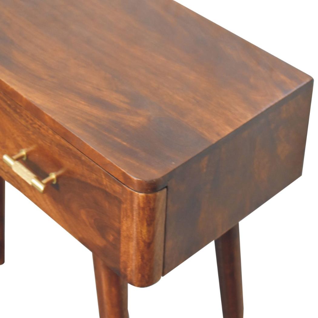T-Bar Console Table | Chestnut Finish | Sculptural Hallway Design
