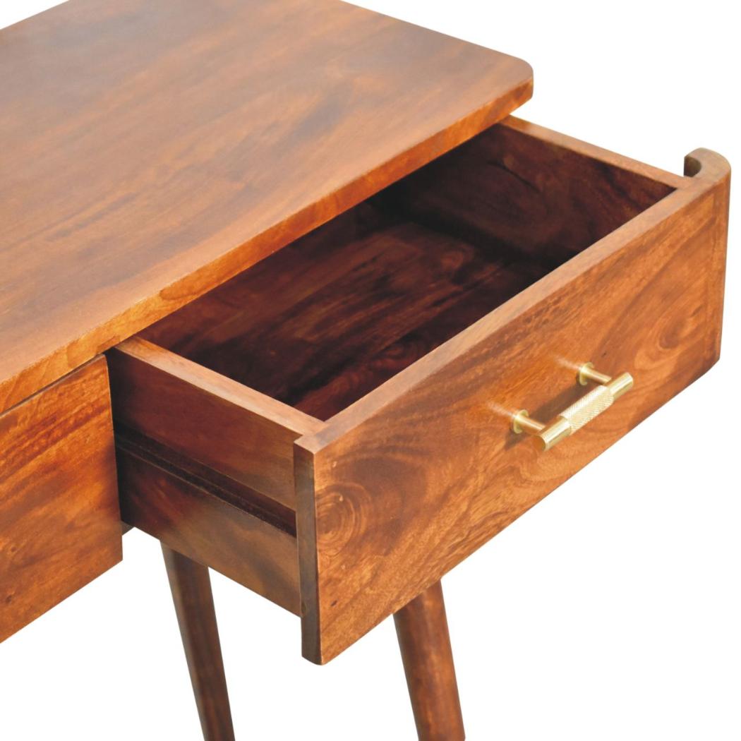 T-Bar Console Table | Chestnut Finish | Sculptural Hallway Design