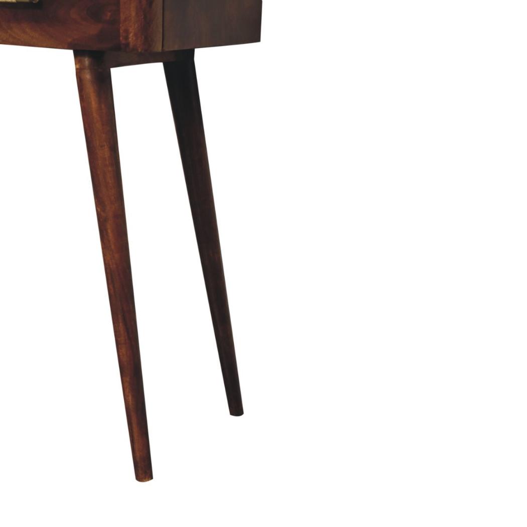 T-Bar Console Table | Chestnut Finish | Sculptural Hallway Design