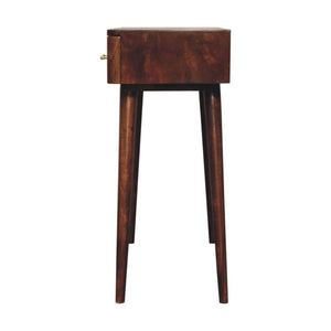 T-Bar Console Table | Chestnut Finish | Sculptural Hallway Design